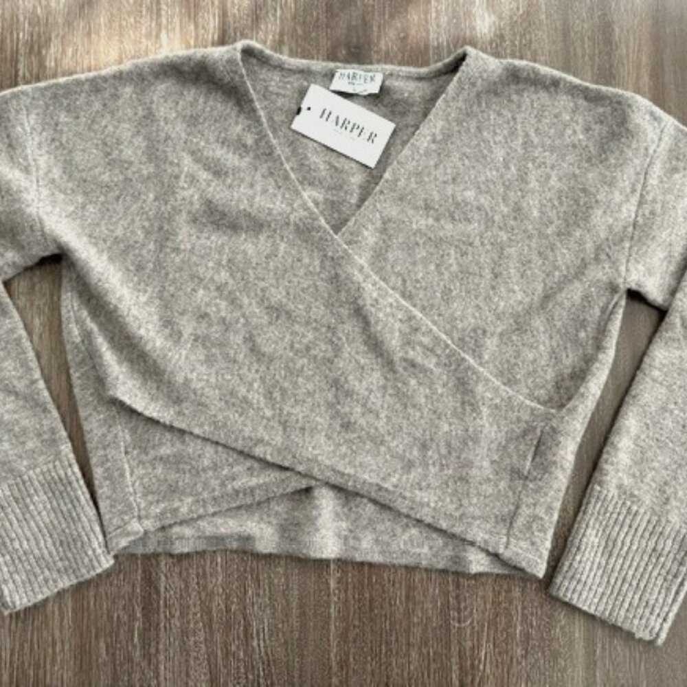 Harper Wool-Blend Sweater Women's Taupe XL NWT